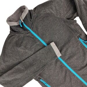 Rab Nucleus Jacket Women 10 Grey Full Zip Grid Fleece Polyester Elastane